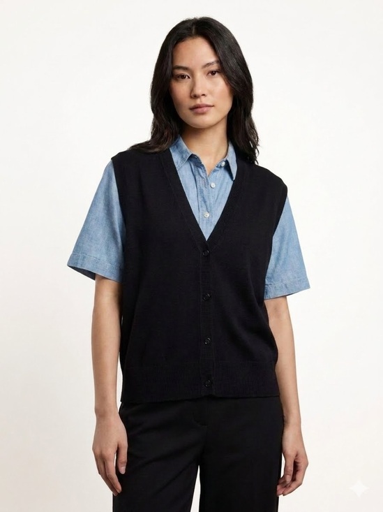 Ricki's Tops - 🎁 FREE W/ BUNDLE* Ricki's viscose Blend Soft Summer V-Neck ButtonVest size Large